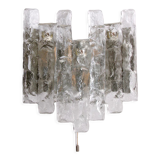 Crystal ice glass wall lamp design by J. T. Kalmar 1960
