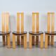 Vintage Beech and Leather Dining Chairs by Pietro Costantini for Ello, 1970s, Set of 4