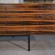 Designer sideboard in Gabonese ebony, 1 door, 12 drawers, 1960s