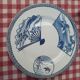 6 Assiettes Gien "Éventails japonais"