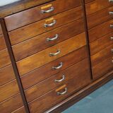 British Mahogany Apothecary Cabinet or Bank of Drawers, 1930s