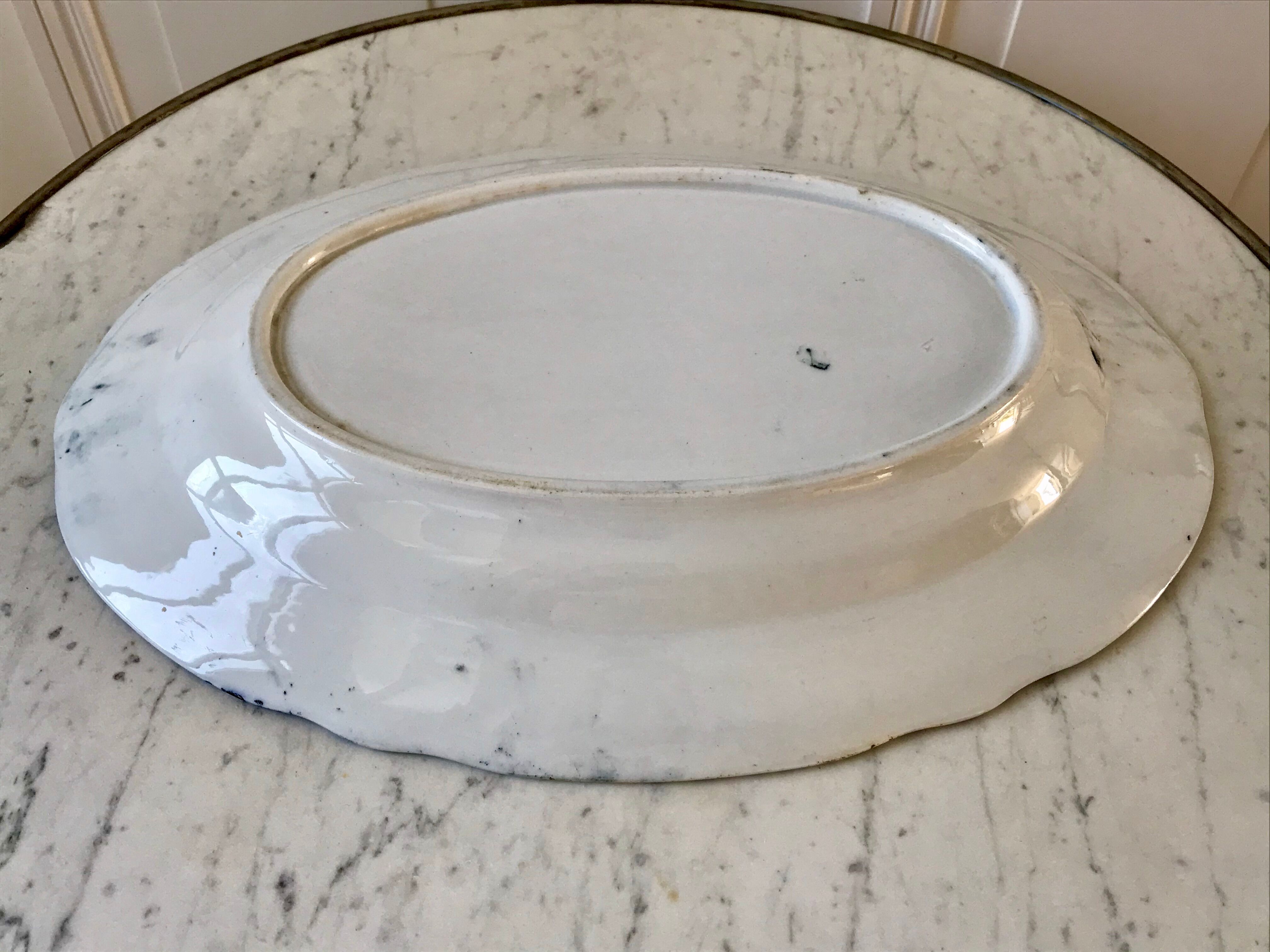 Oval dish Terre de Fer early nineteenth