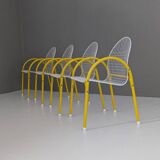 Postmodern Italian Metal Wire Mesh Garden Set by EMU, 1980s