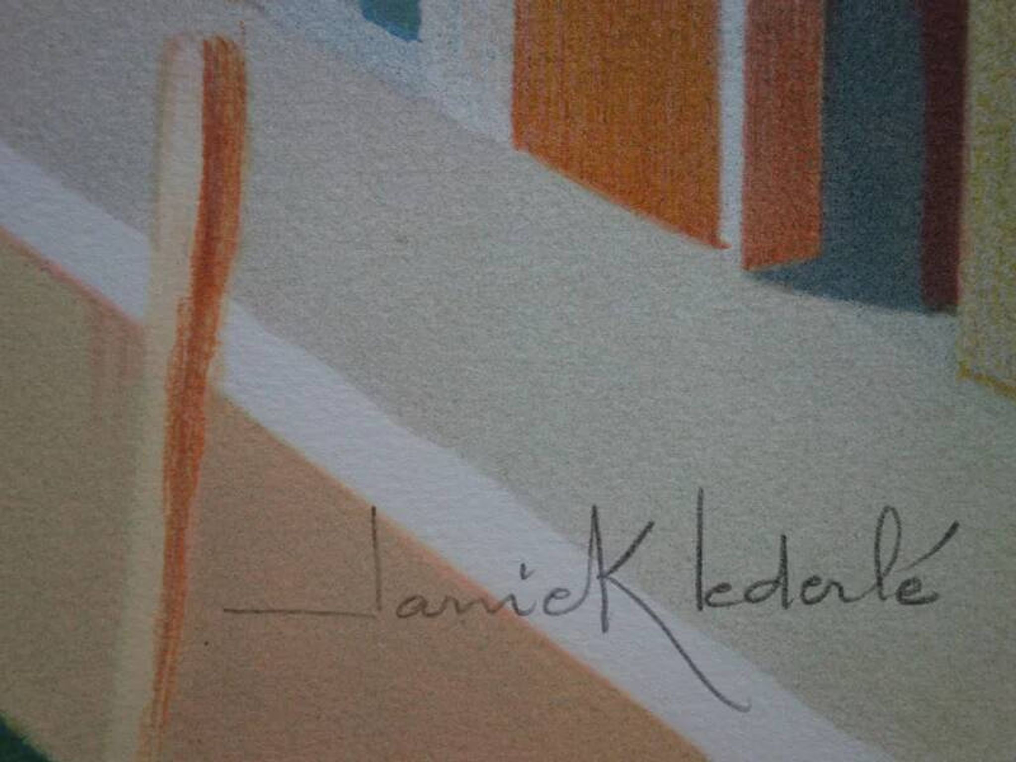 Janick LEDERLE: Gondolas in Venice, Original signed lithograph
