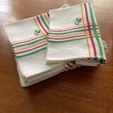 Serviettes basques vintage avec monogramme