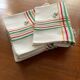 Serviettes basques vintage avec monogramme