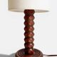 Art Deco wooden table lamp by Charles Dudouyt, France, circa 1930s.