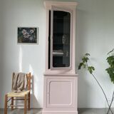 Vitrine haute rose poudrée