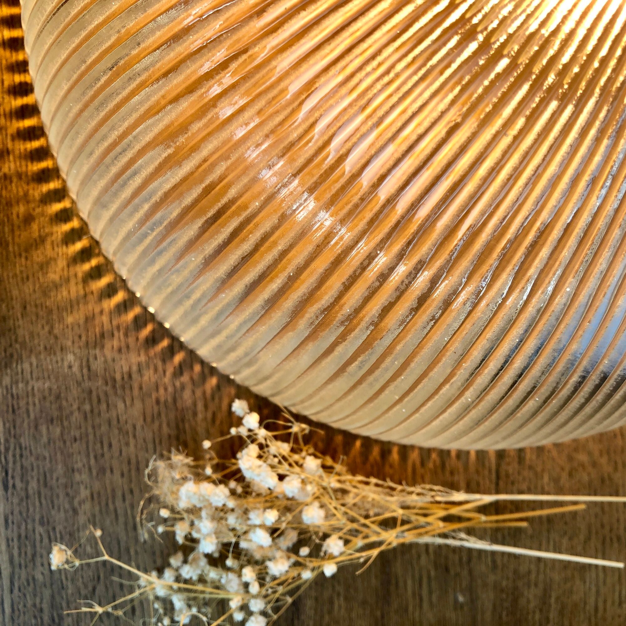 Vintage Holophane glass lampshade
