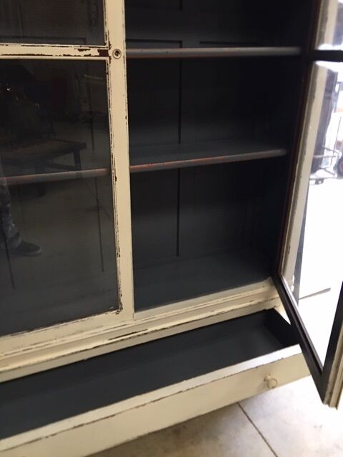 Old mahogany patinated bookcase