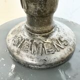 Industrial Grey Enamel Pendant Lamp from Siemens, 1930s