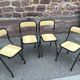 4 vintage school design chairs 1960