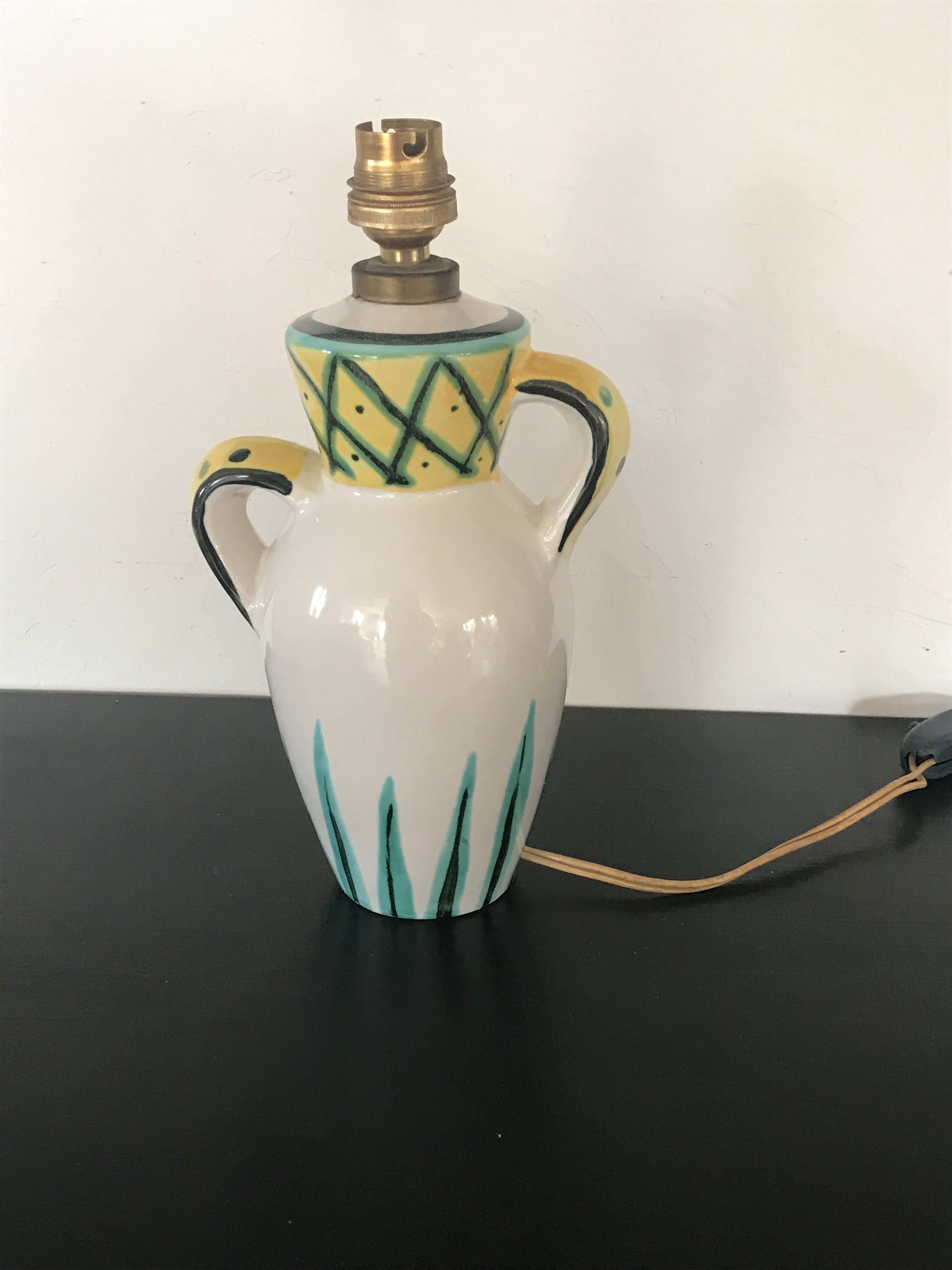 Ceramic lamp design circa 1950