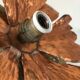 Copper lamp flowers vintage design 70s