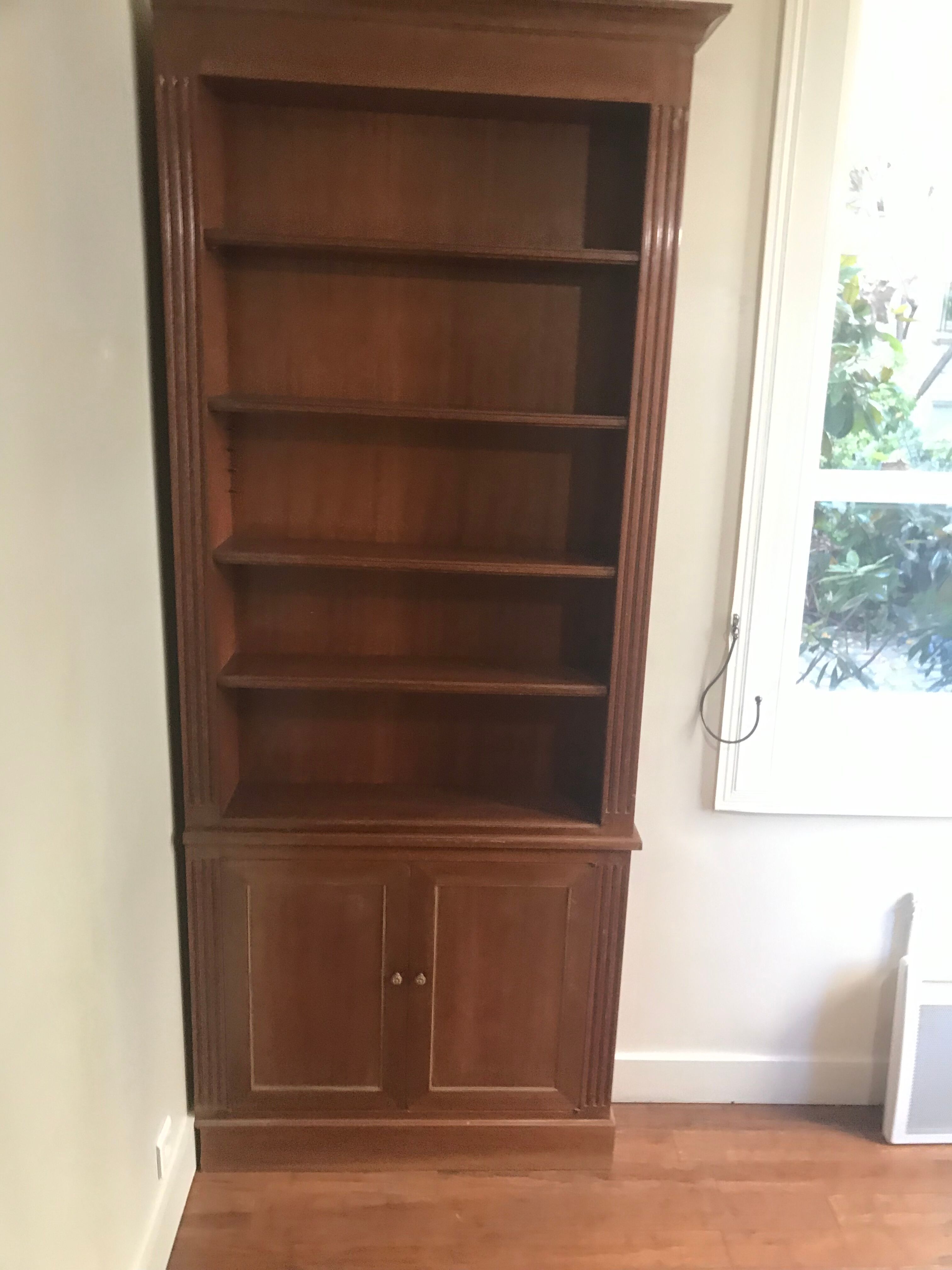 Antique wood bookcase furniture Napoleon III style