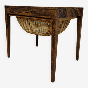 Table d’appoint de couture du milieu du siècle par Severin Hansen pour Haslev, Danemark Années 1960