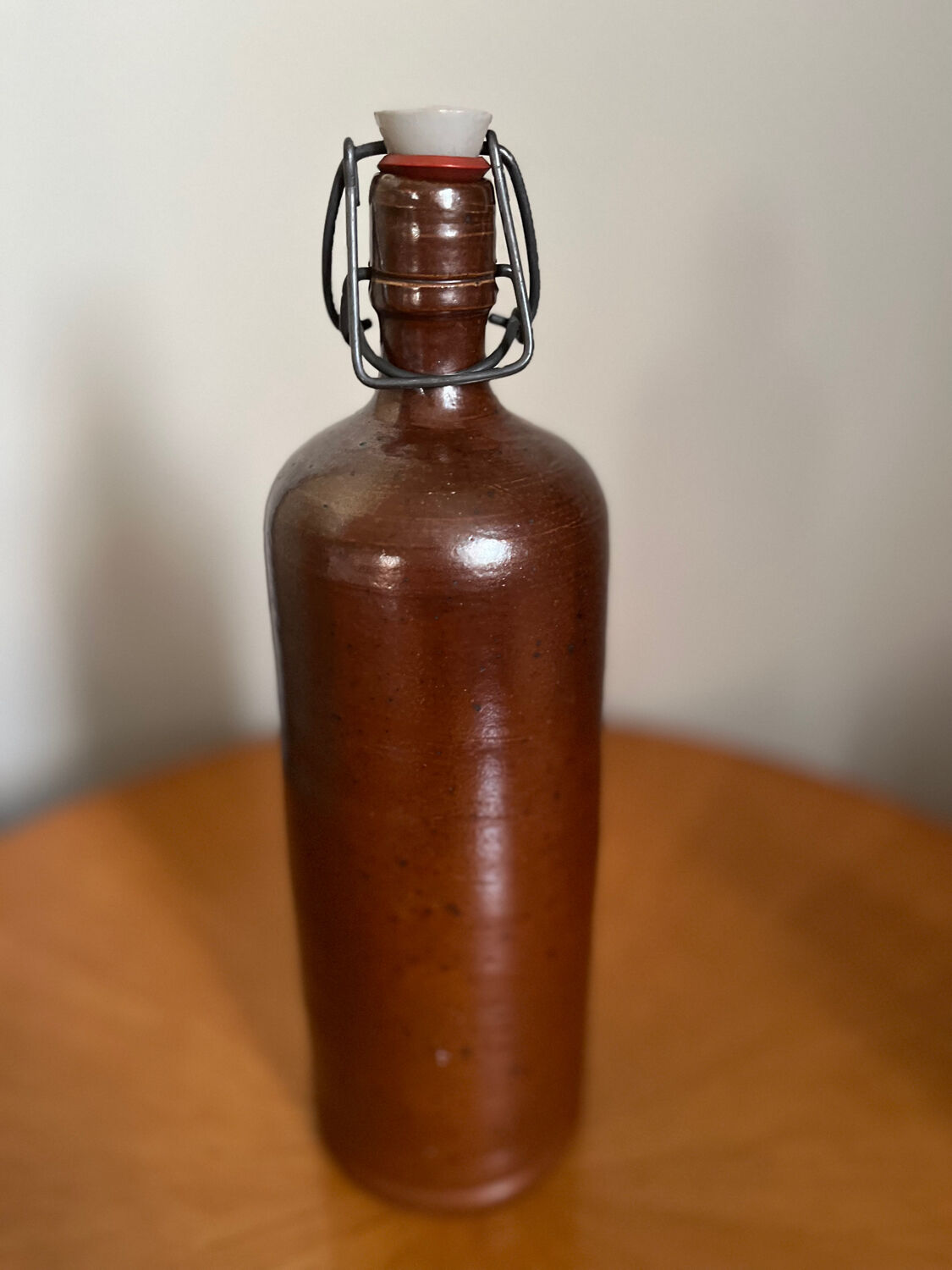 Vintage stoneware and porcelain bottle