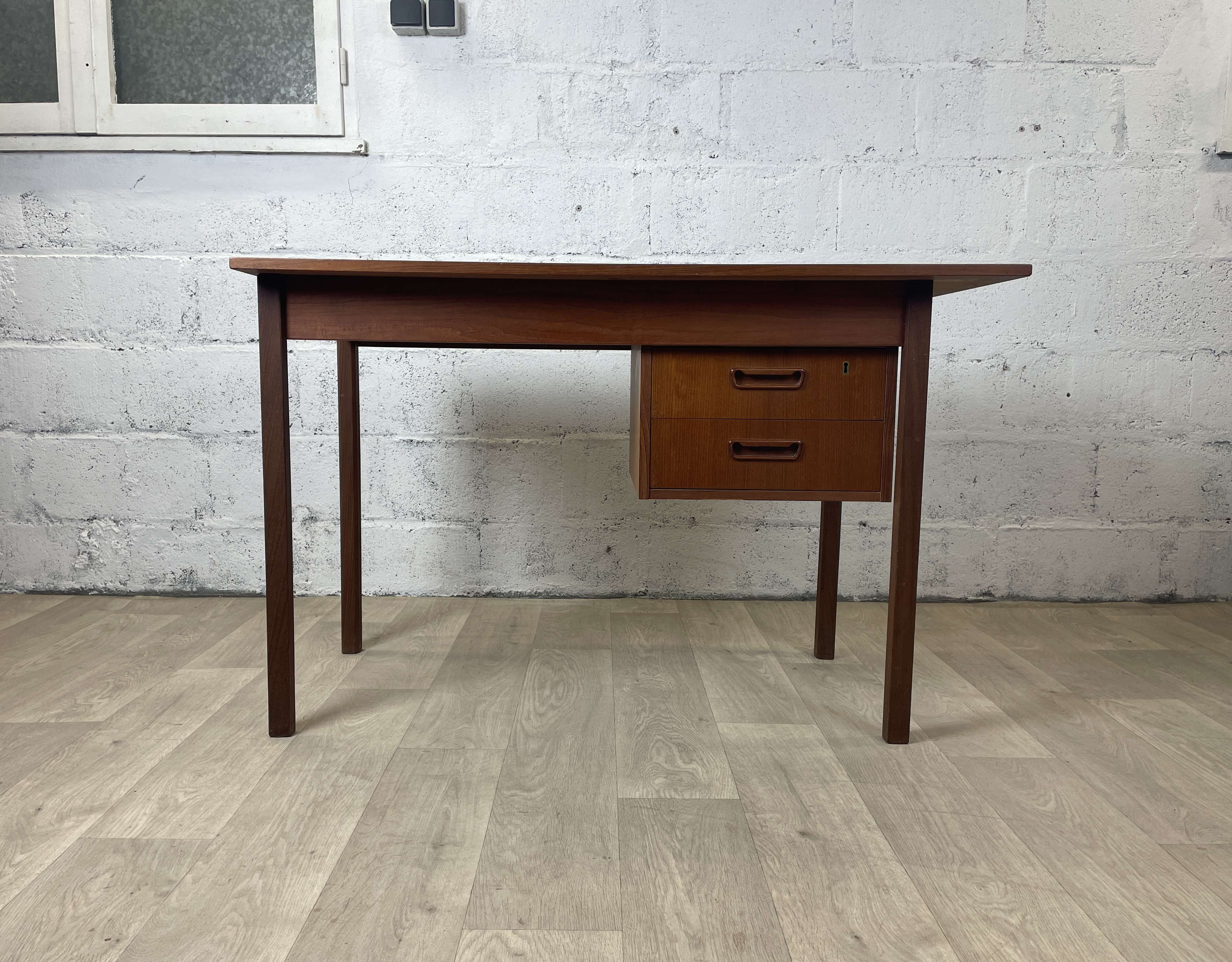 Vintage Scandinavian teak desk, 60s