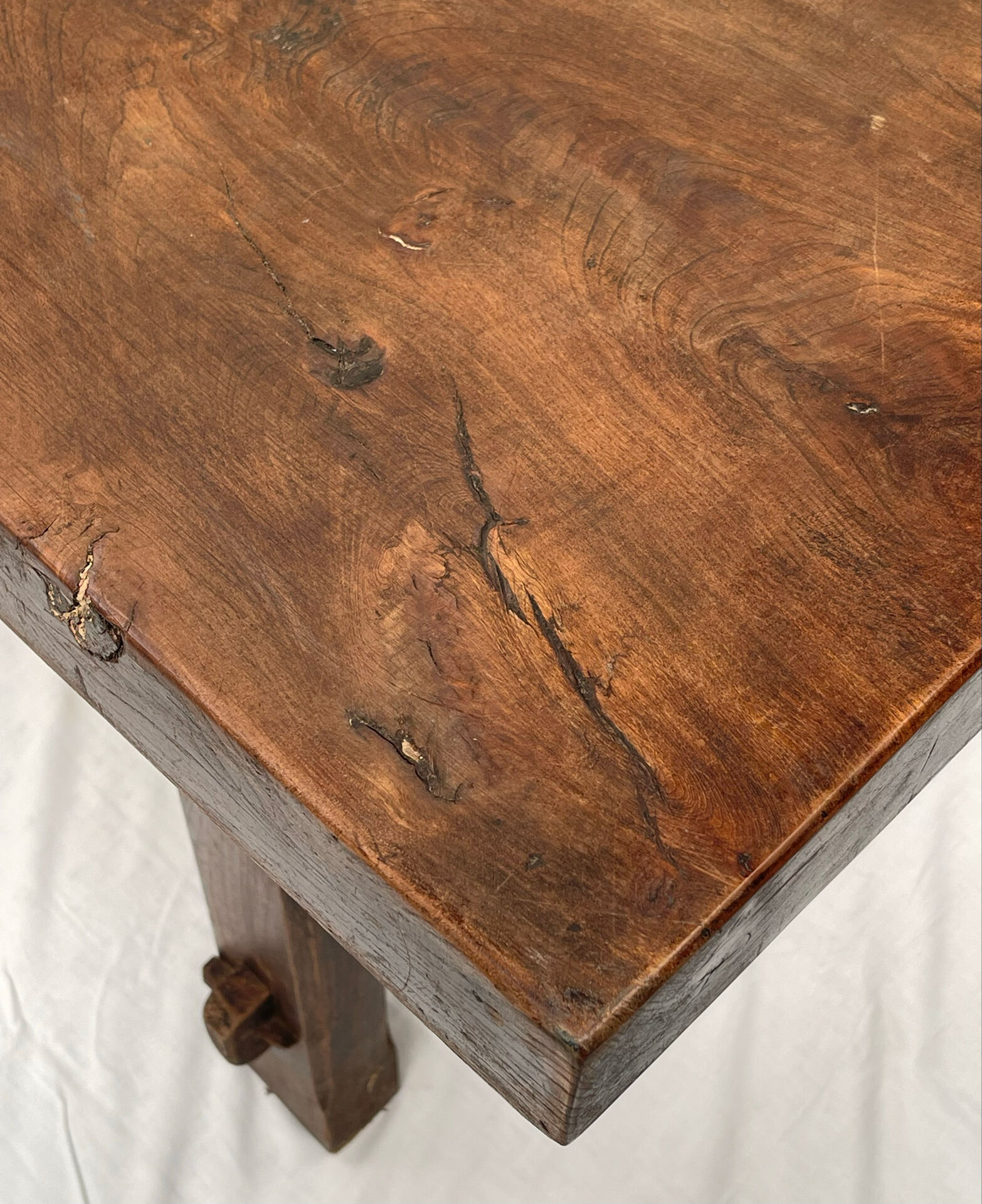 Solid elm farmhouse table