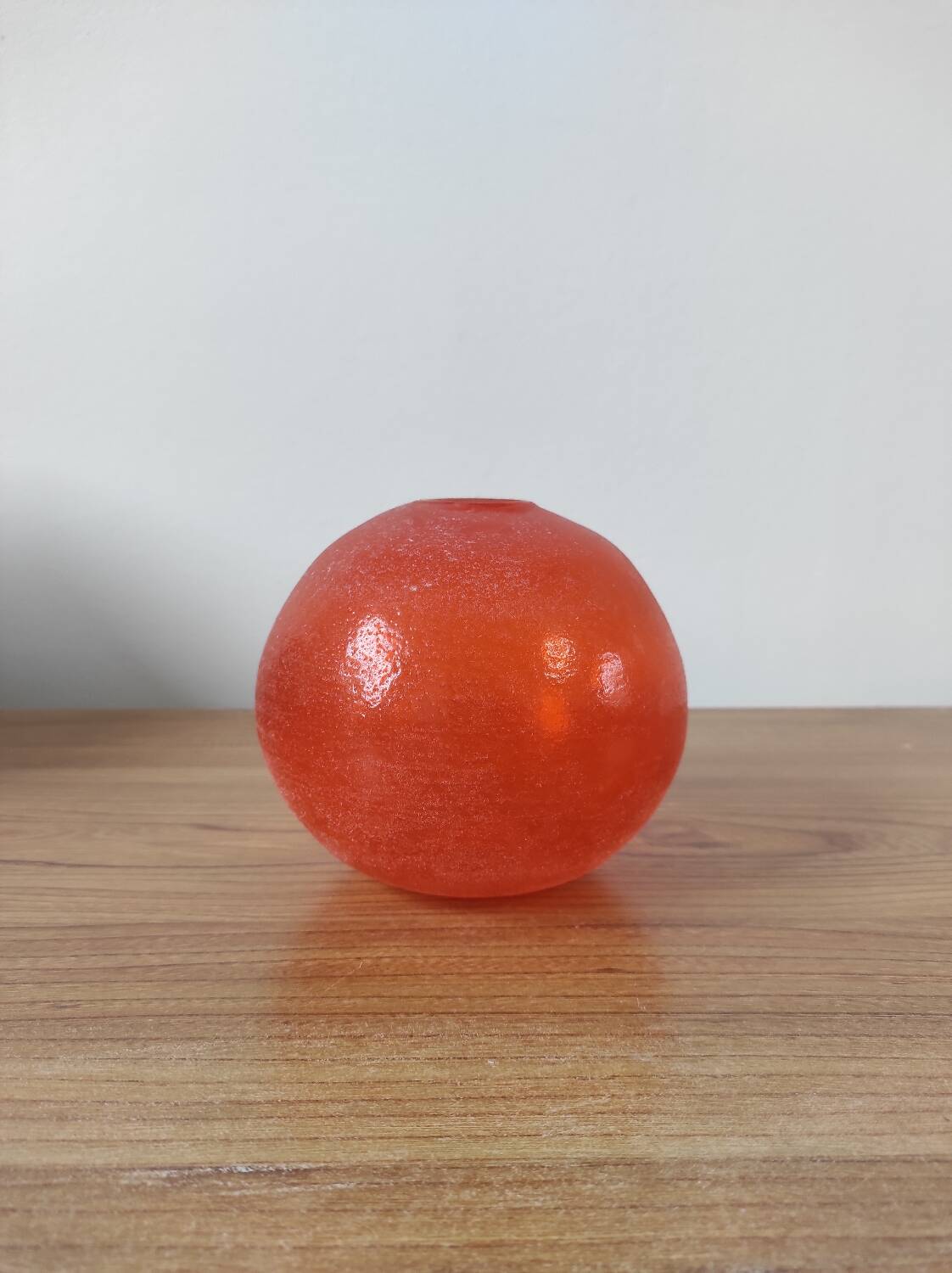 Pair of Murano vases by Seguso - Vintage Corroso glass in orange.