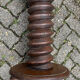 Pedestal table oak screw vintage press