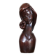 Wooden sculpture of a woman with a flower, 1970s
