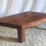 Triangular solid wood coffee table