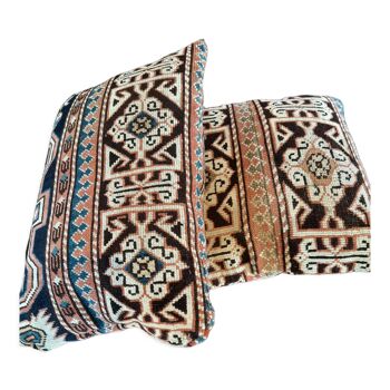 Lot de 2 coussins "tapis d’’Orient ancien"