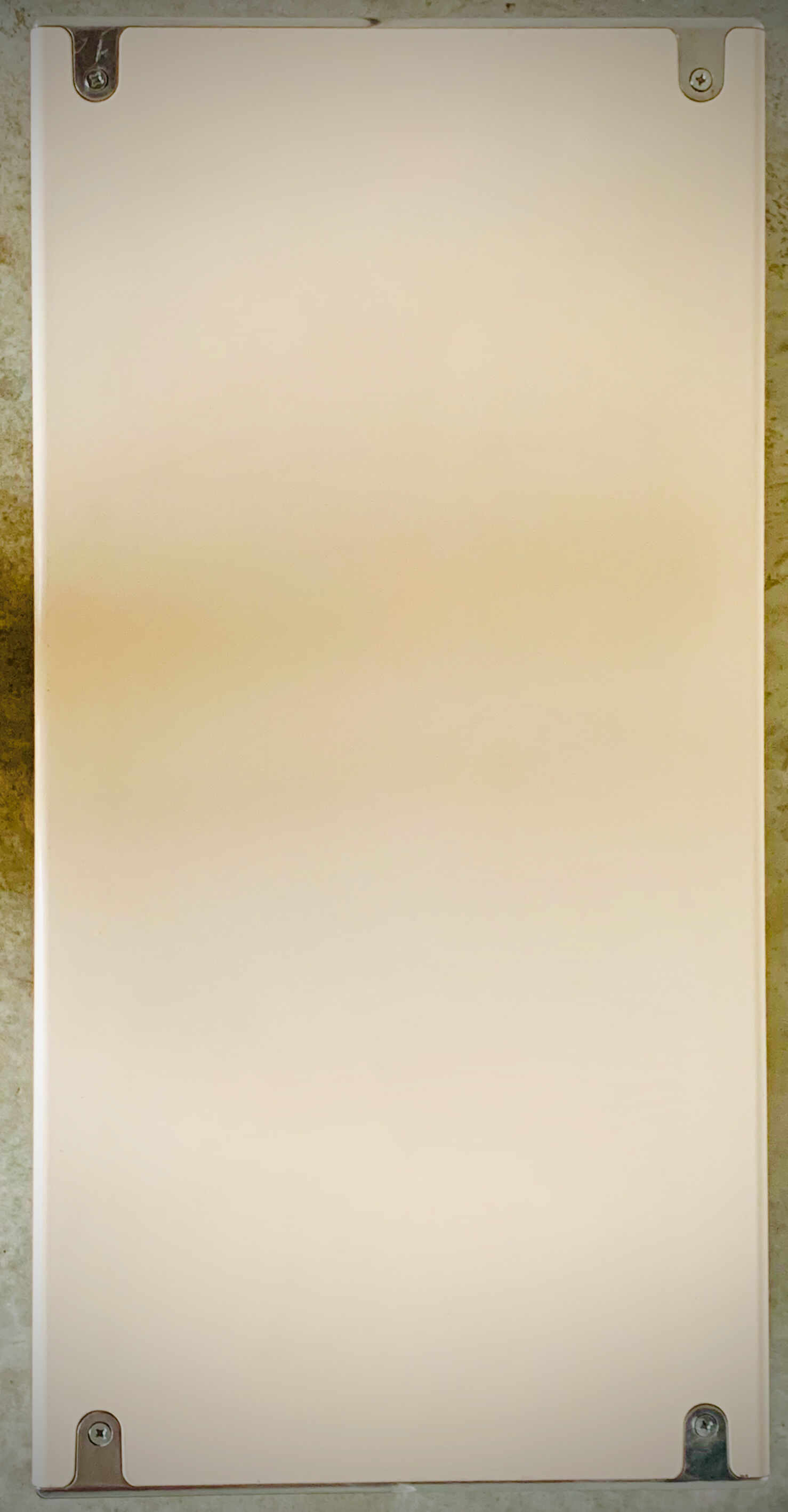 Modernist coffee table - airplane wing - in lase plate and brushed aluminium