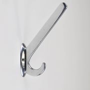 Up to 5 large Art Deco Bauhaus wall hooks in nickel and brass, Vienna, 1930s.