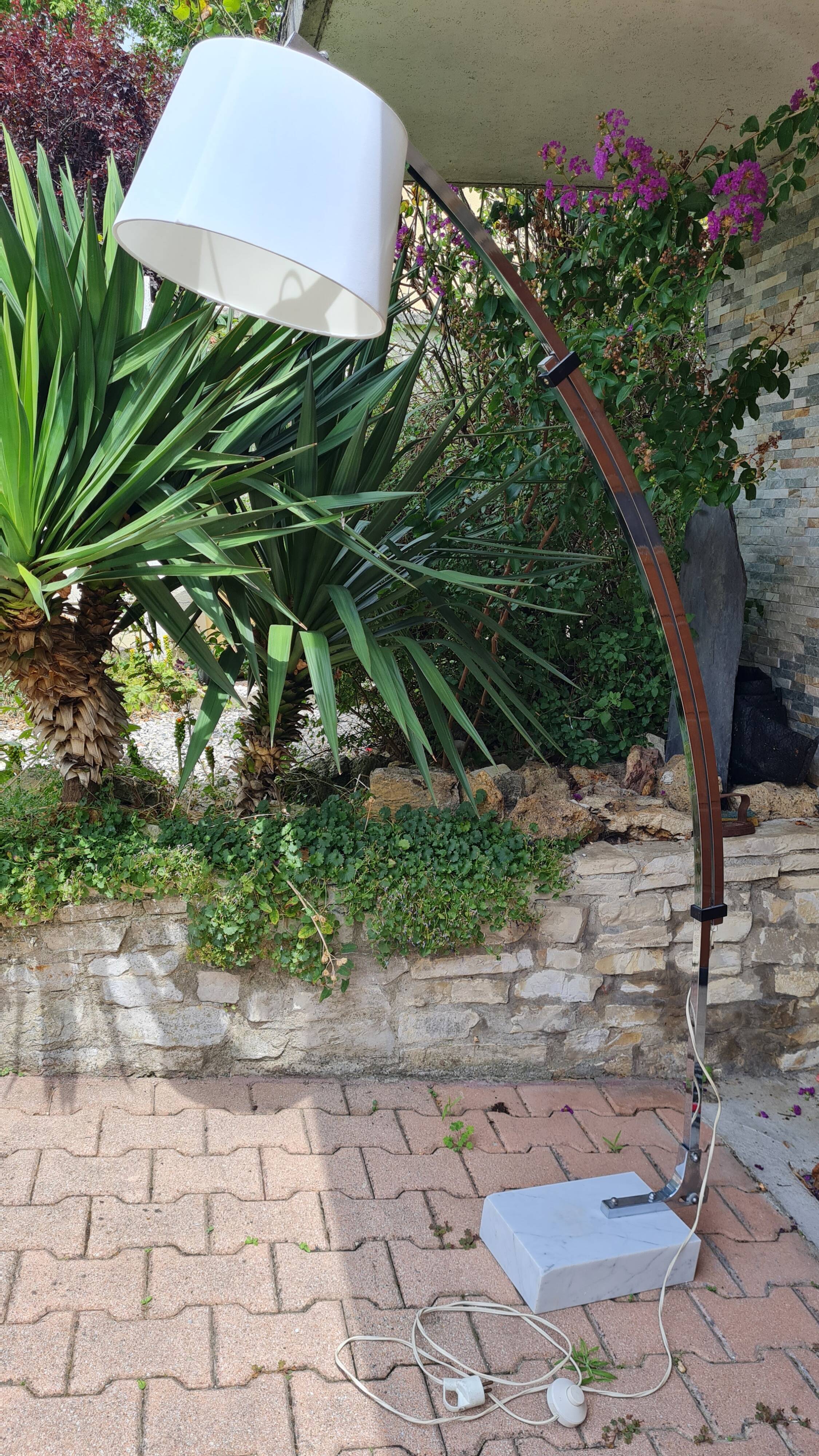 Lampadaire type arc Télescopique années 70 par Goffredo Reggiani