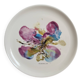 Assiette de Zao Wou-KI - Orchidée - 1986 -signee