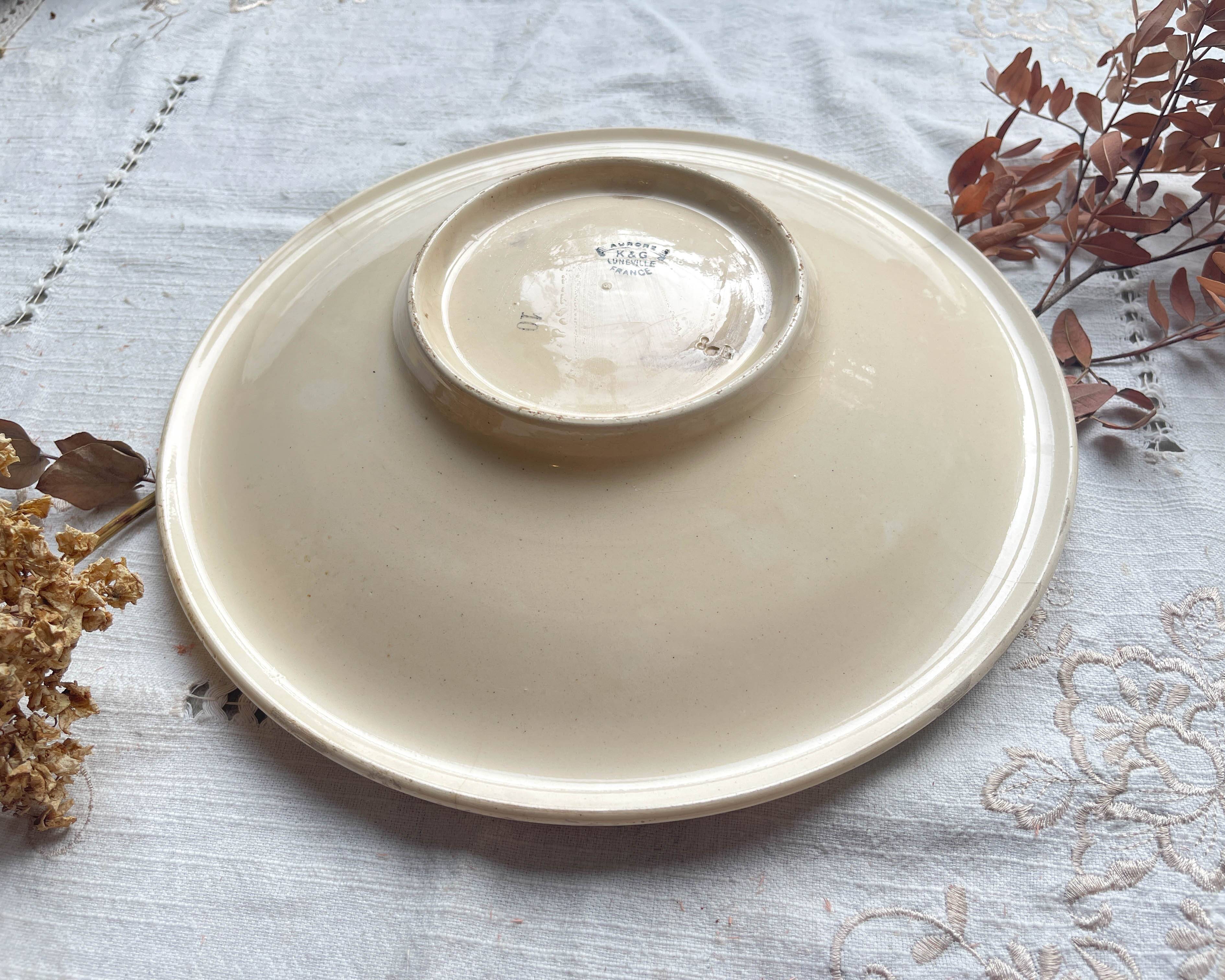 Vintage LUNEVILLE hollow dish, "Aurore" model, Made in France