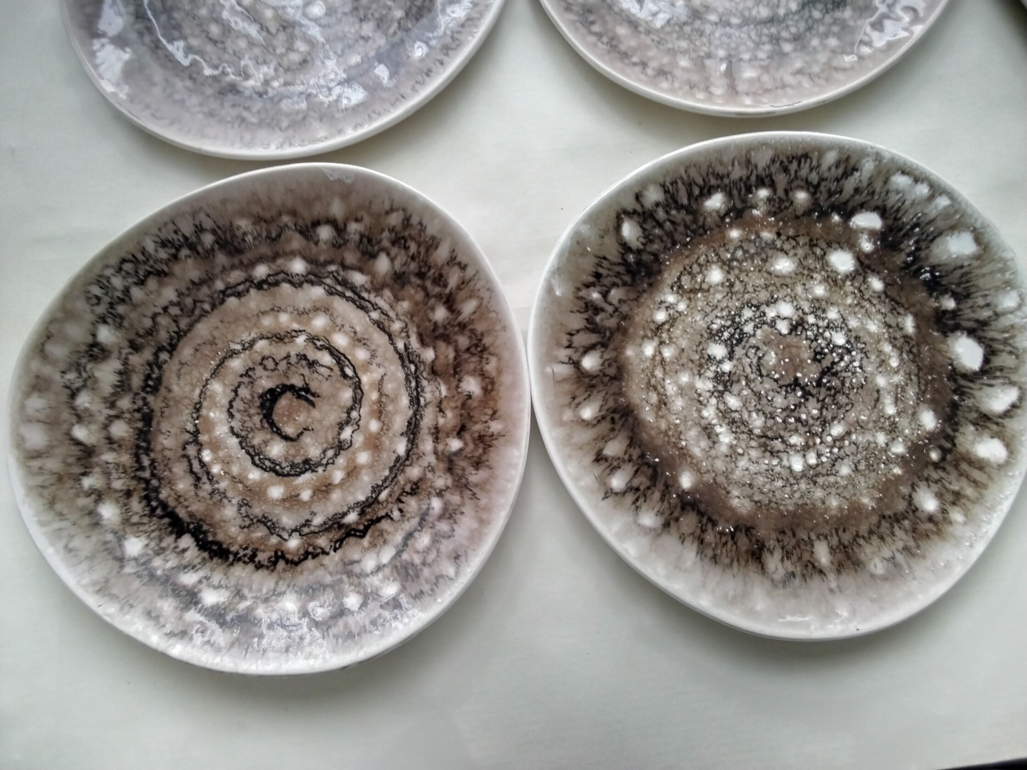6 flat ceramic plates from Niderviller Foam model