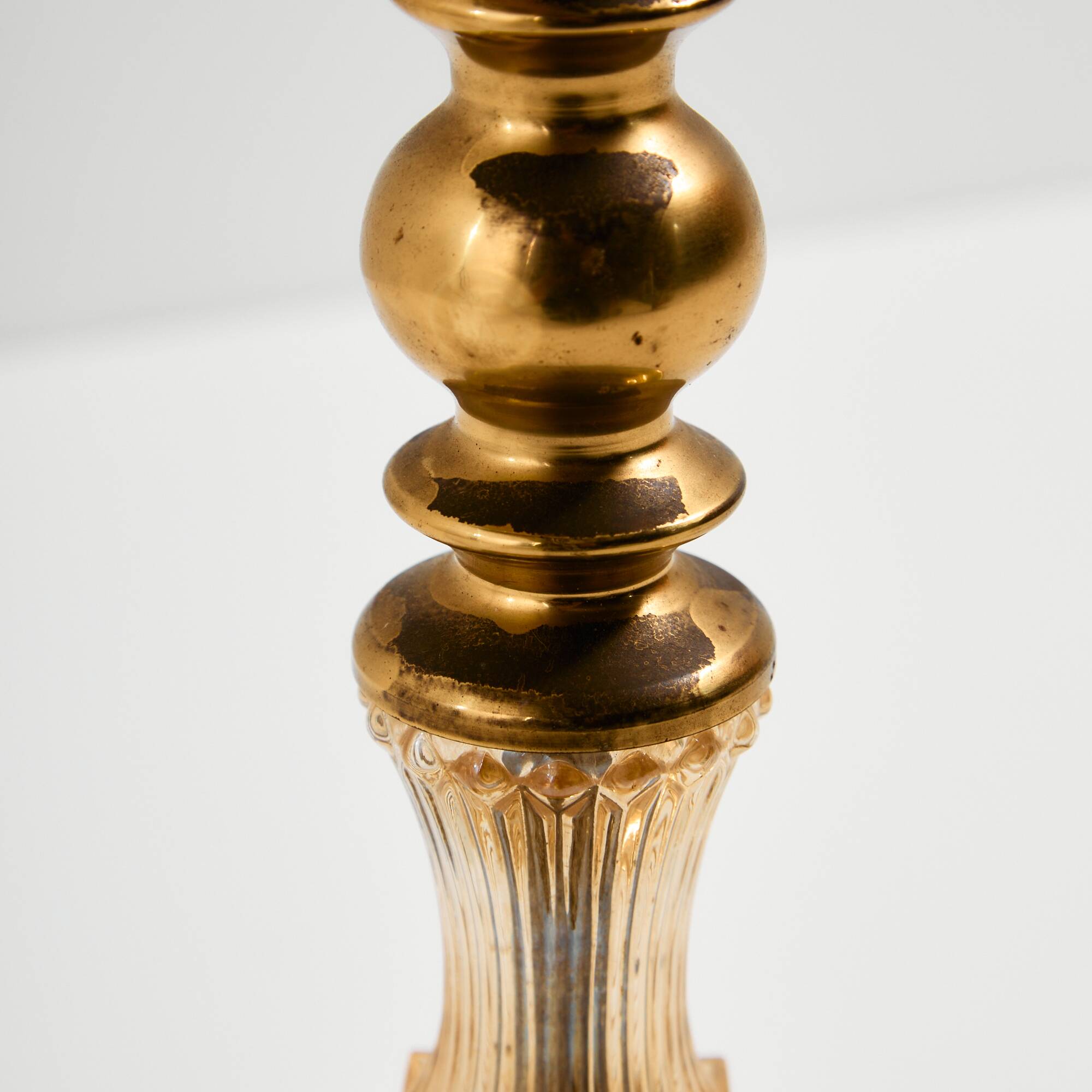 MK10968 Brass and crystal floor lamp