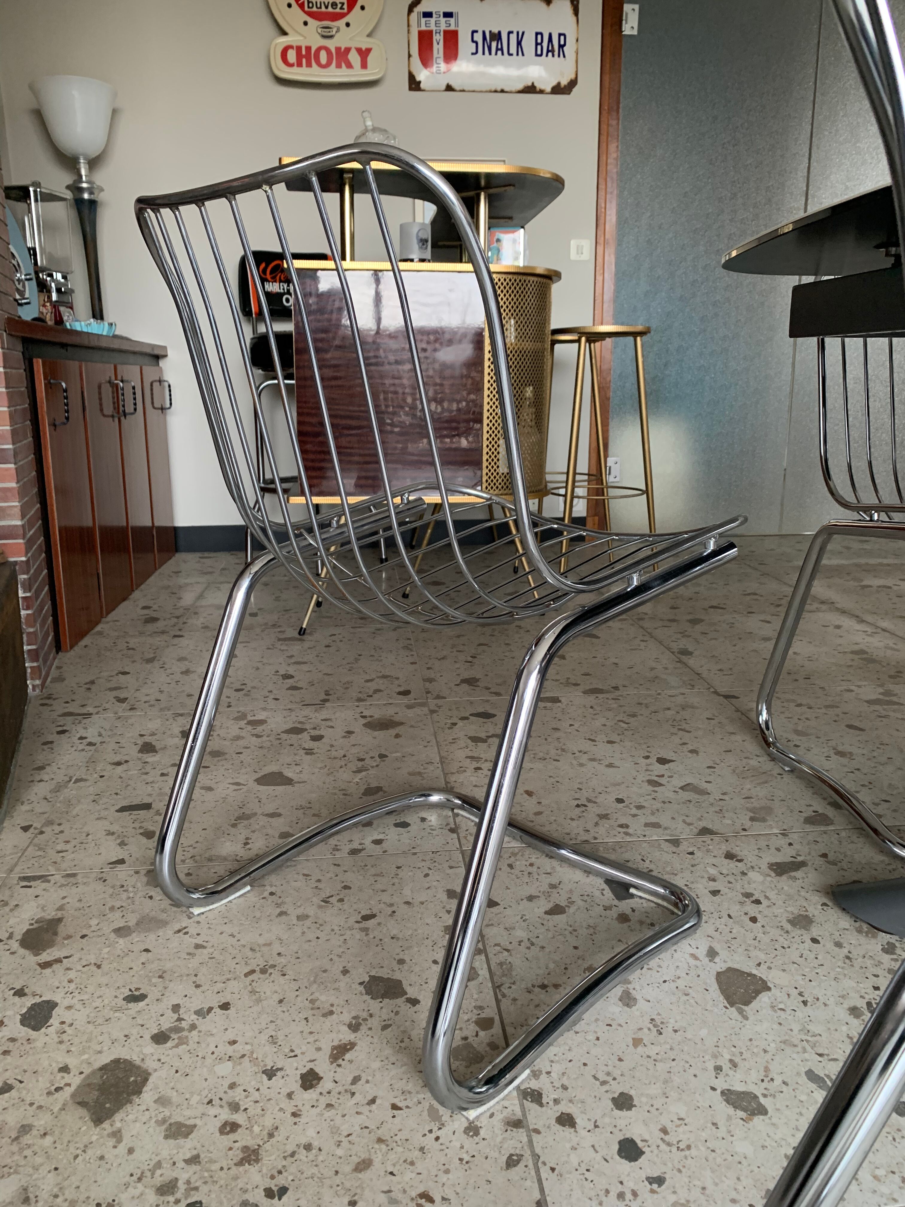 Metal basket chairs