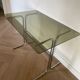Chrome desk and 70" style glass top