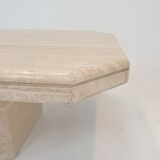 Italian travertine coffee table, 1980's