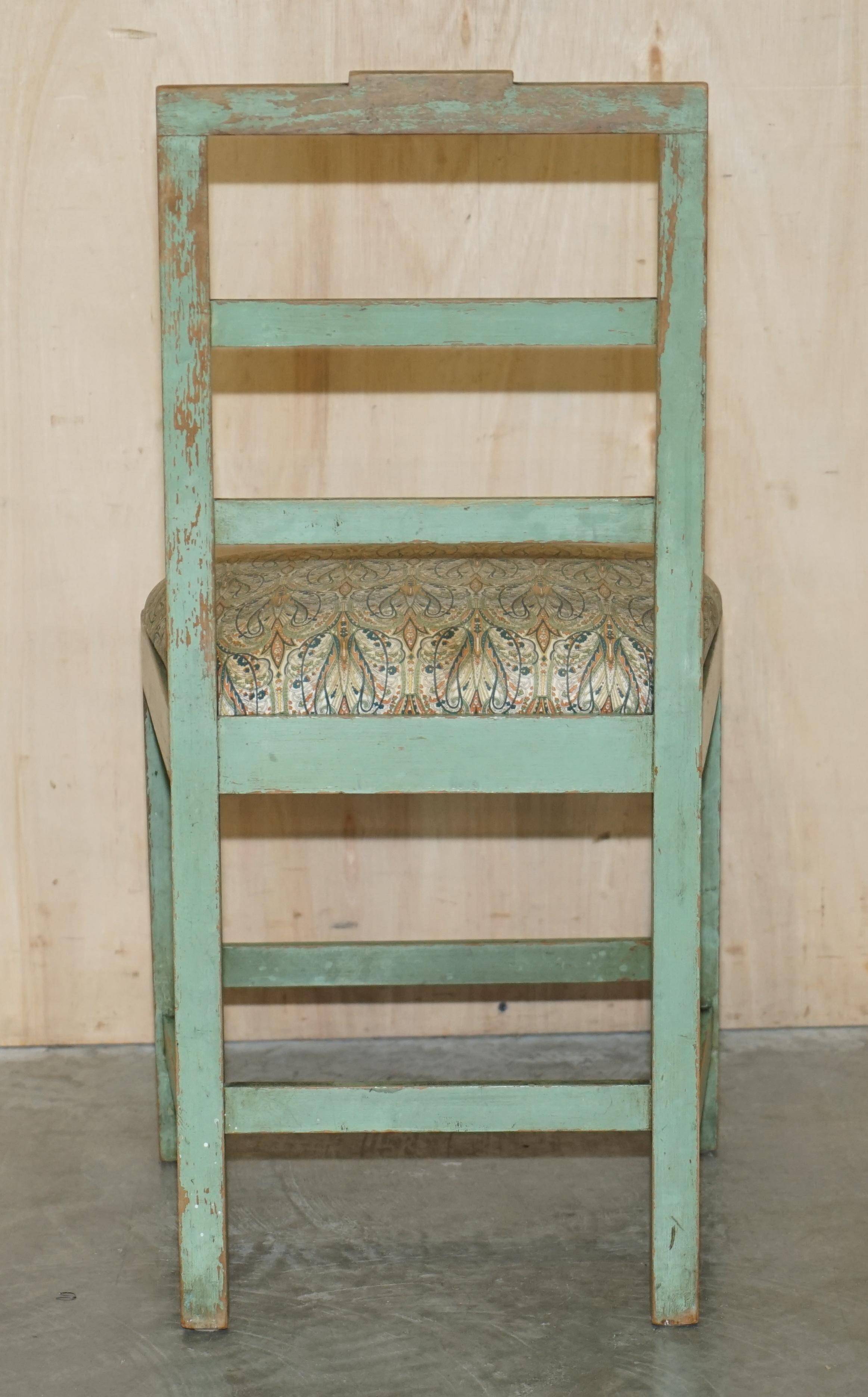 Pair of antique French chairs with original paint.