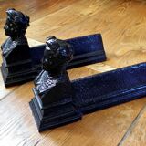 Cast iron chenets "Republic"