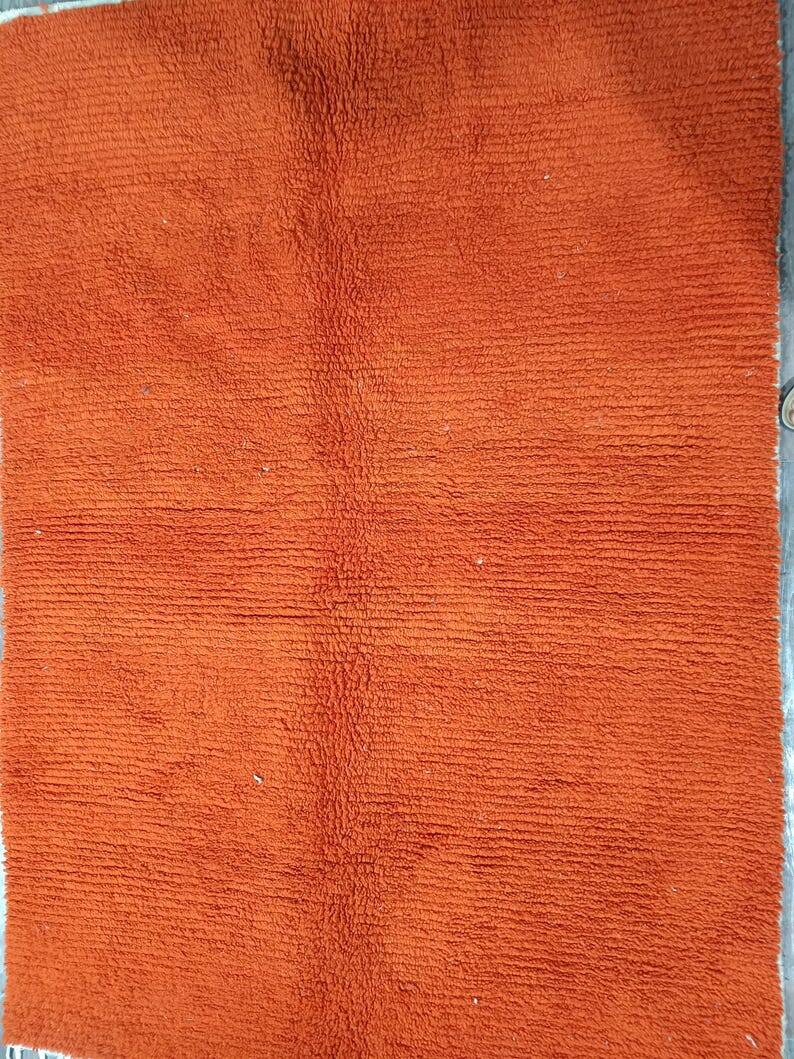 Handwoven Berber rug, traditionally woven, size 150 x 250 cm, orange