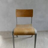 Wooden and metal chair by James Leonard, 1950s