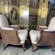 Pair of Louis XV style armchairs 19th century