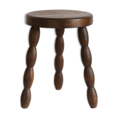 Tabouret tripode pieds boules