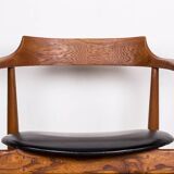 Office chair in elm and teak skai model ST 750 Arne Wahl Iversen 1960.