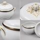 45-piece table service in Limoges porcelain by Chastagner, blue and gold.
