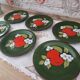 Set of 6 vintage Zeller Keramik dessert plates Eden model