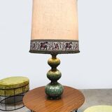 Vintage green ceramic bubble table lamp Kaiser Leuchten
