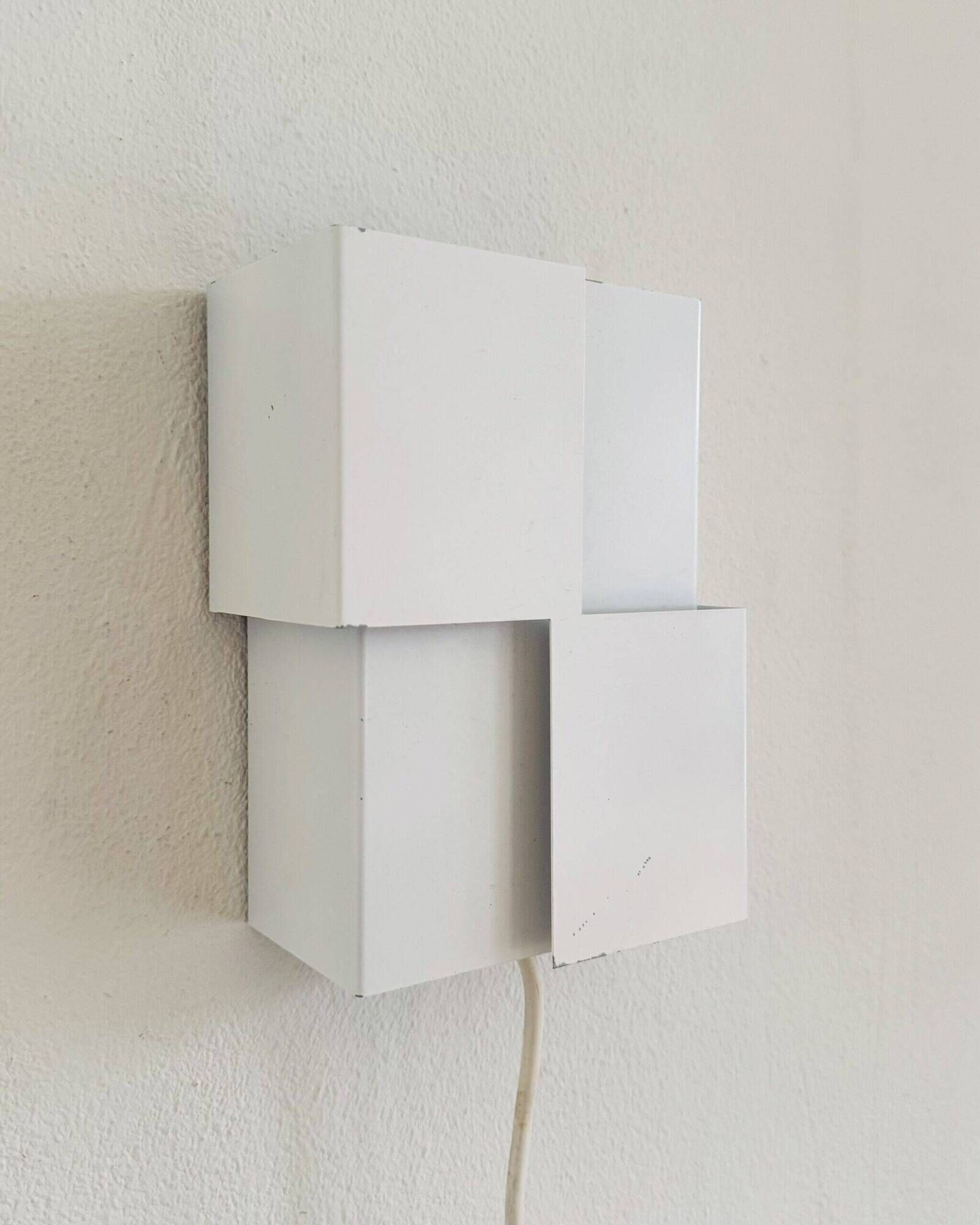 Geometric Square Wall Lamp By J.J.M. Hoogervorst For Anvia Nederland, The Netherlands, 1960S