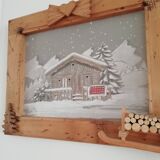 Decorative frame with chalet atmosphere